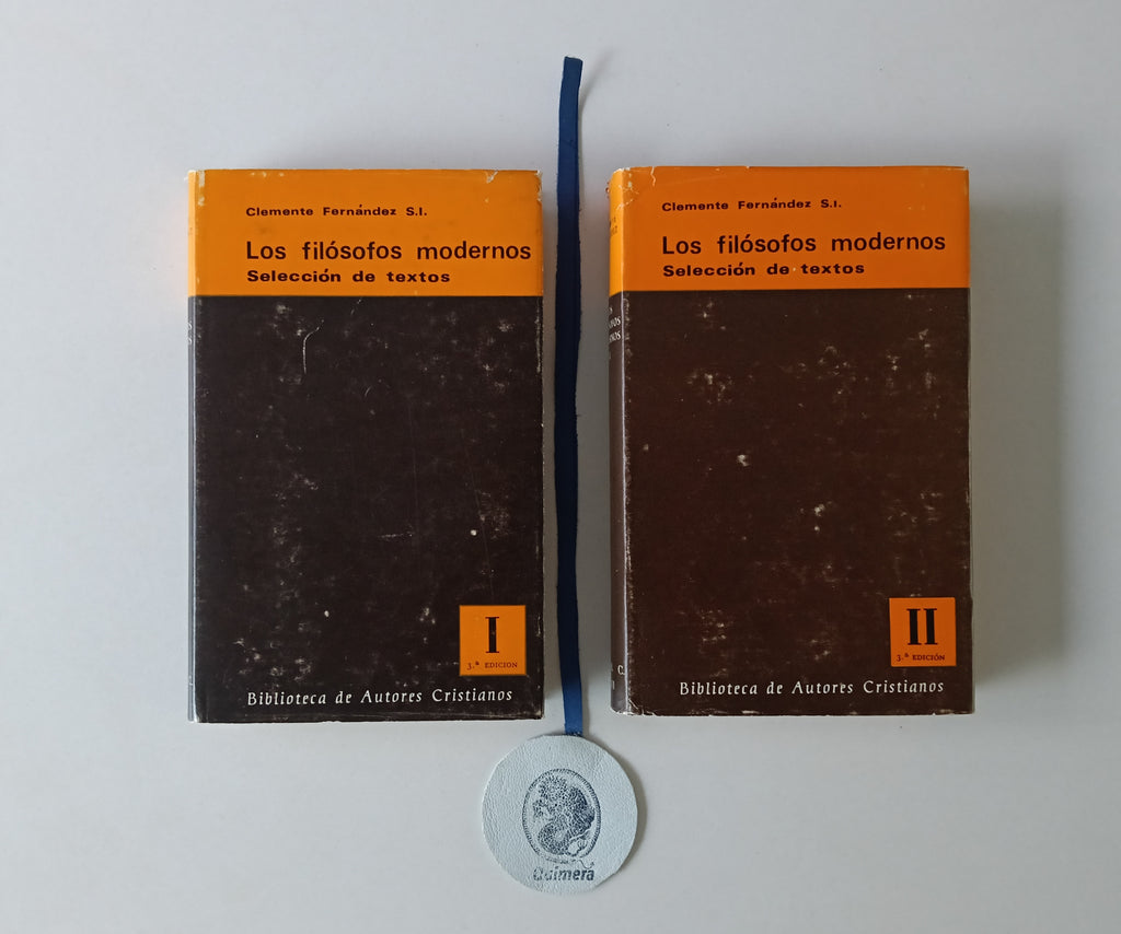 FERNANDEZ (Clemente). - LOS FILÓSOFOS MODERNOS, Selección de textos