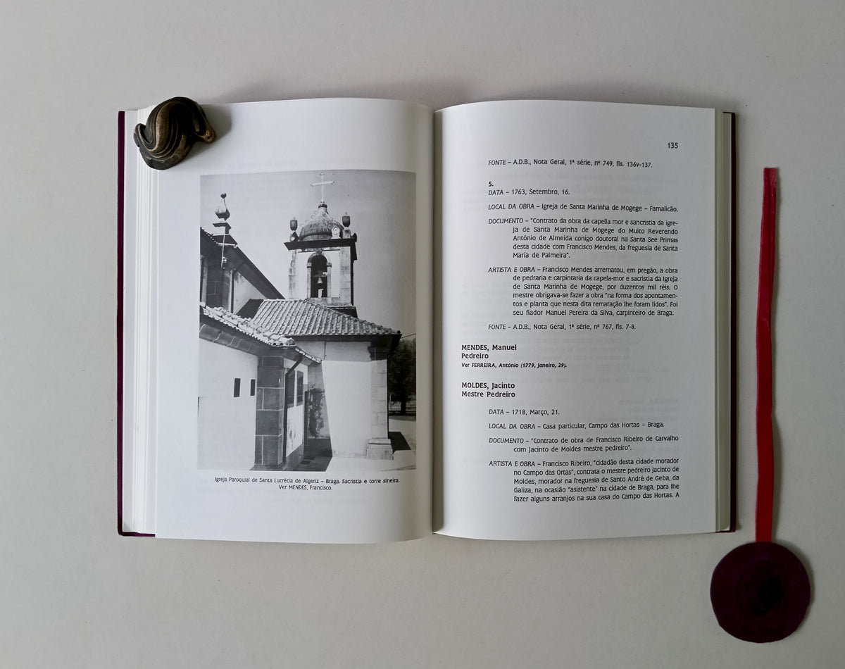 ROCHA (Manuel Joaquim Moreira da). - ARQUITECTURA CIVIL E RELIGIOSA DE BRAGA NOS SÉCULOS XVII E XVIII: Os homens e as obras