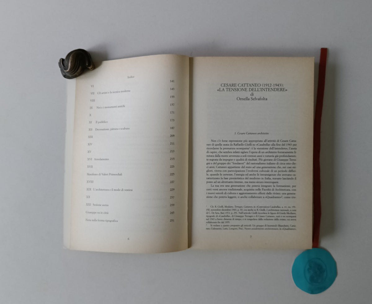 CATTANEO (Cesare). - GIOVANNI E GIUSEPPE DIALOGHI DI ARCHITETTURA
