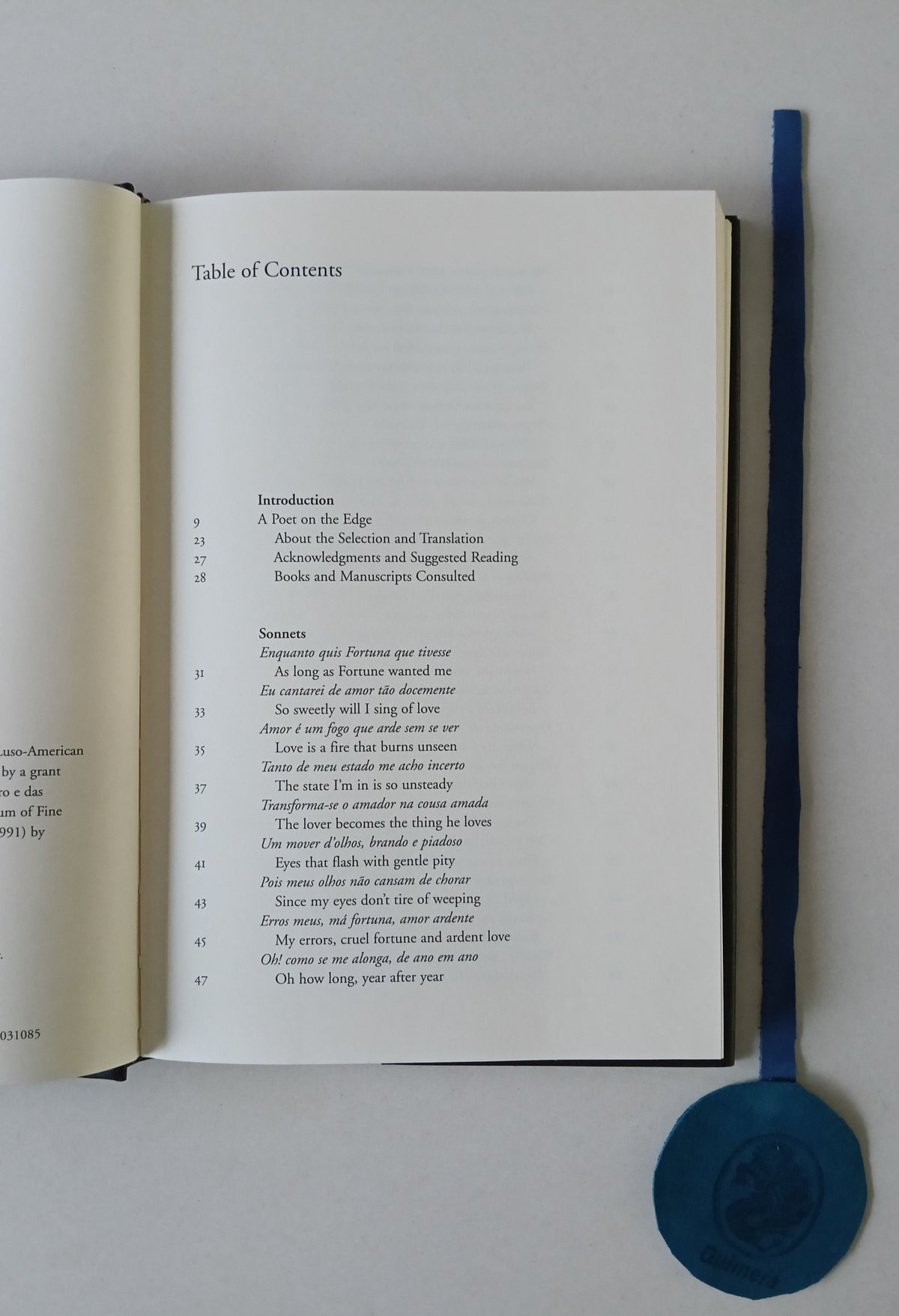 CAMÕES (Luís de). - SONNETS AND OTHER POEMS