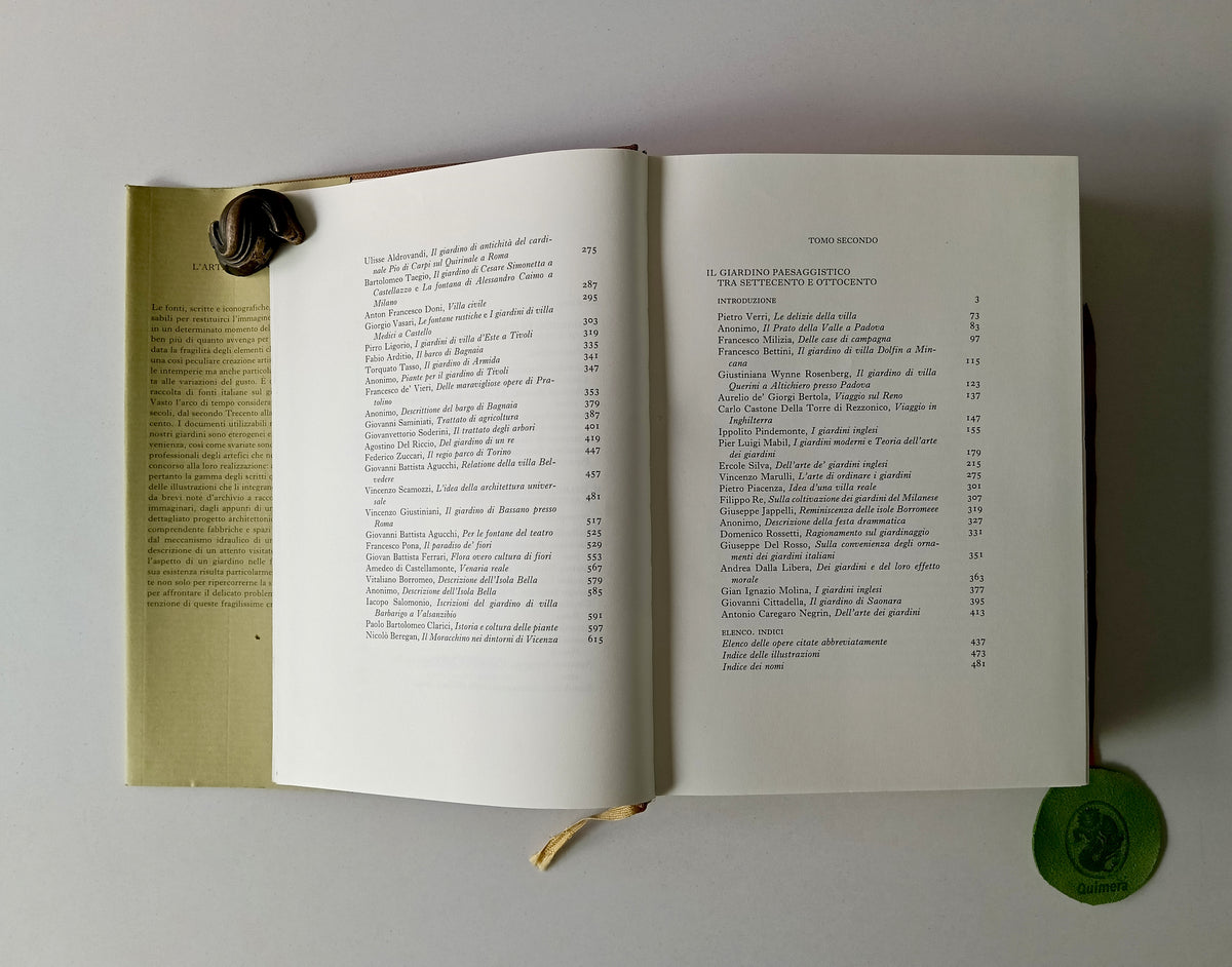 VISENTINI (Margherita Azzi). - L'ARTE DEI GIARDINI, Scritti teorici e pratici dal XIV al XIX secolo