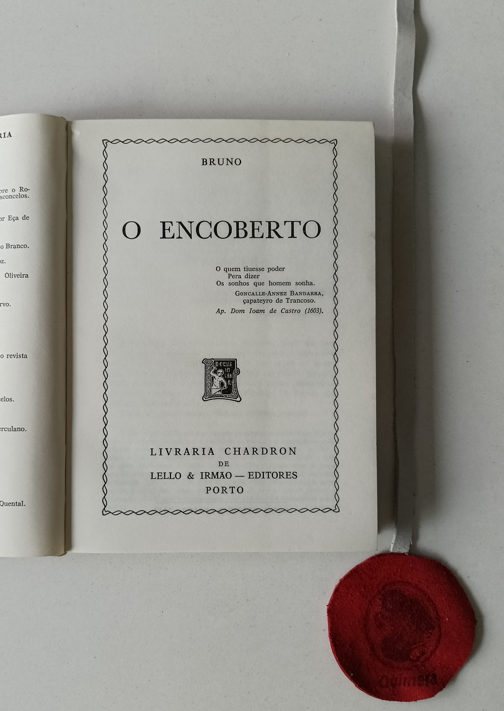 BRUNO (Sampaio). - O ENCOBERTO.