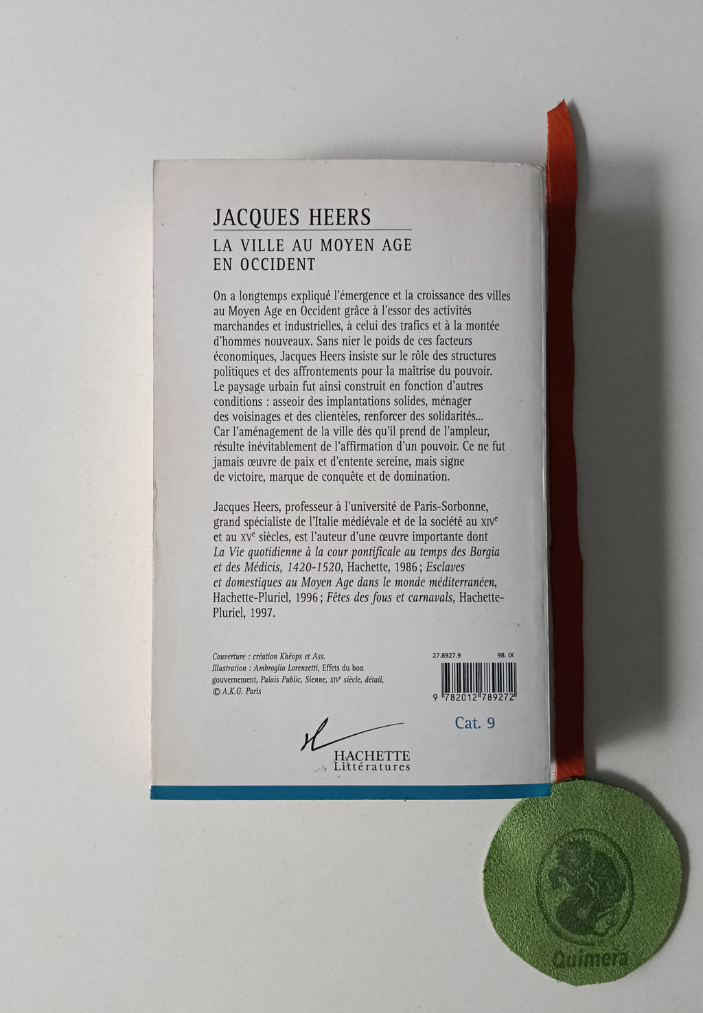 HEERS (Jacques). - LA VILLE AU MOYEN AGE EN OCCIDENT, Paysages, pouvoirs et conflits