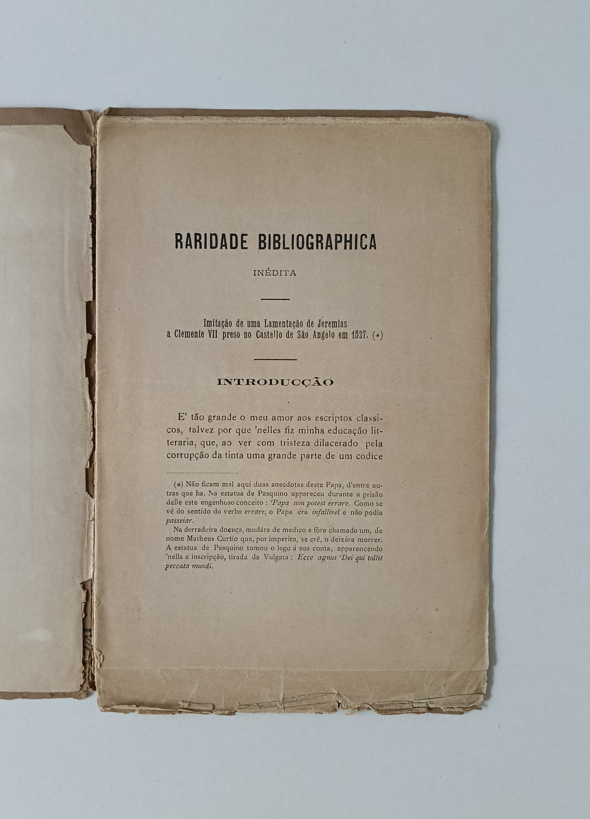 BARATA (António Francisco). - RARIDADE BIBLIOGRAPHICA (INÉDITA)