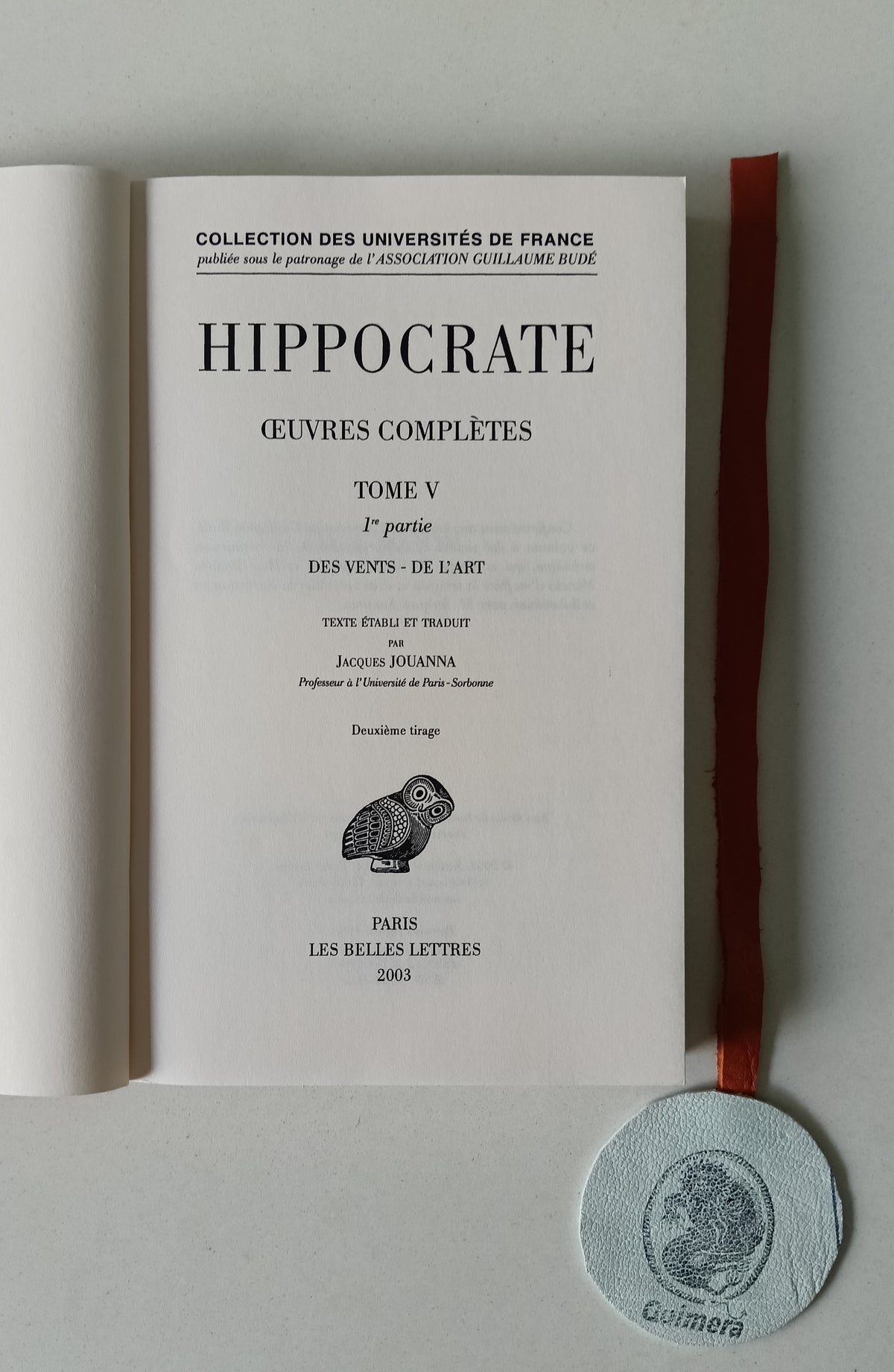 HIPPOCRATE. - OUEVRES COMPLÈTES: Des vents, De l'art