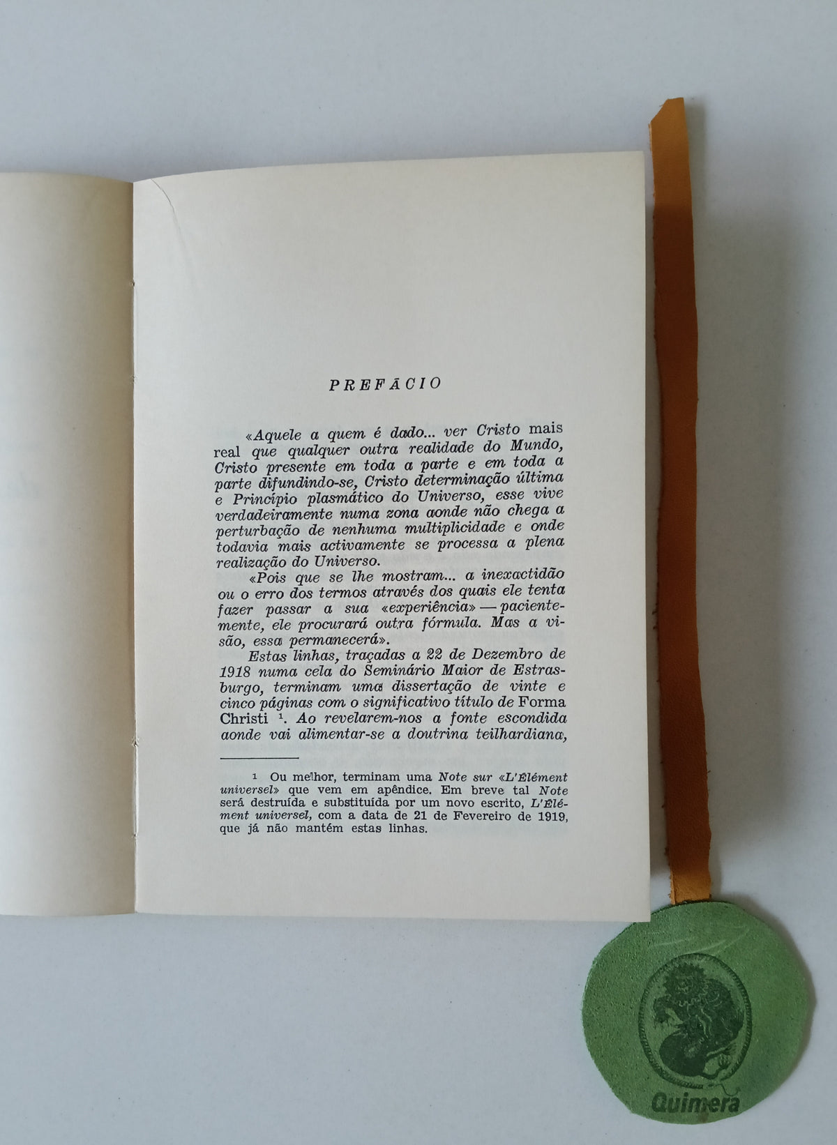 LUBAC (Henri de). - A ORAÇÃO DE TEILHARD DE CHARDIN.