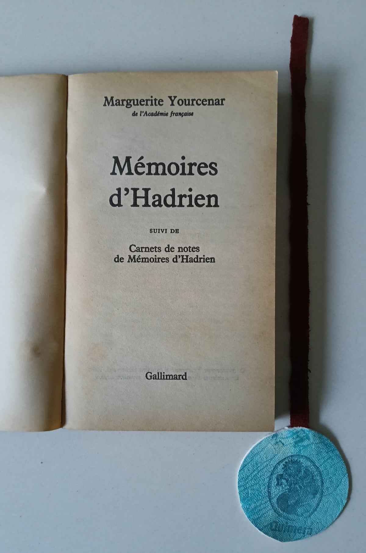 YOURCENAR (Marguerite). - MÉMOIRES D'HADRIEN